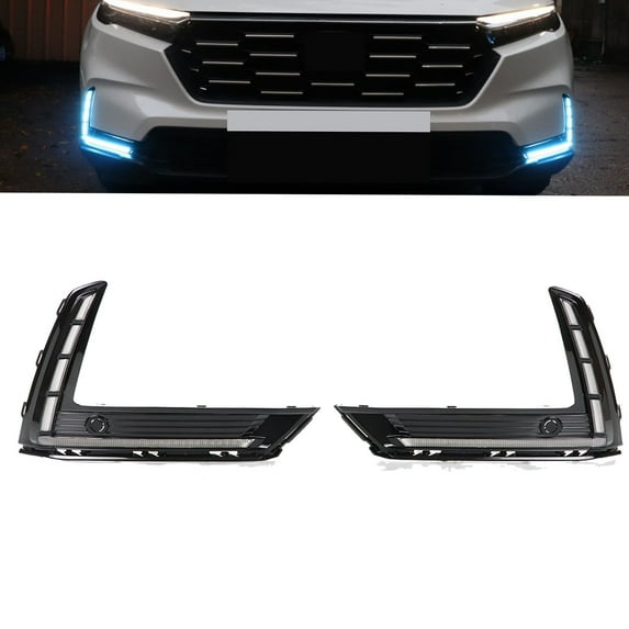 Ladcaser 2 Pack LED DRL Fog Lamp Light 3 Color Daytime Running Lights Compatible for CR-V 2023 2024