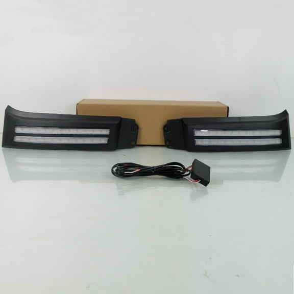 Ladcaser 2 Pack LED Front DRL Turn Signal Lights Fog Compatible for Toyota Tundra 2007 2008 2009 2010 2011 2012 2013