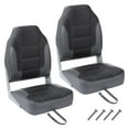 thumbnail image 1 of Ladcaser 2 Pack Premium High Back Folding Boat Seat, Marine Seats for Fishing, Sightseeing, Speedboats, Canoes, 1 of 7