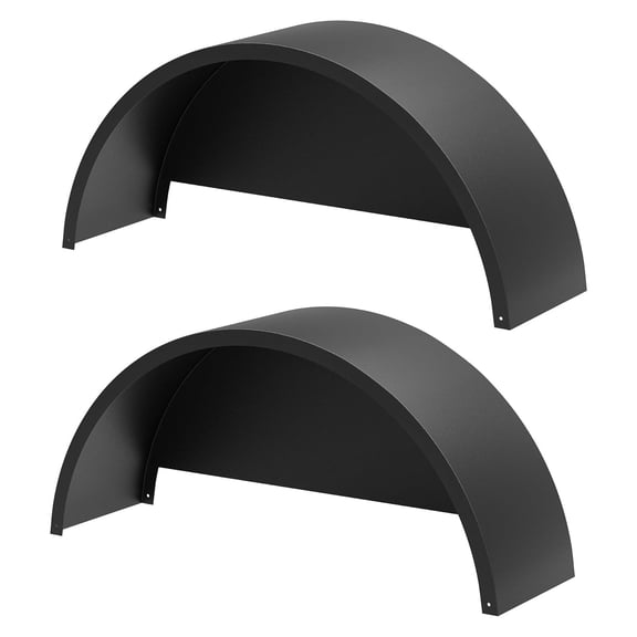 Ladcaser 2 Pack Single Axle Trailer Fenders with Fender Backs, Fits for 14" to 16" Wheels, 32"x9"x15" Trailer Fender Replacement for Car Hauler, Cargo, Utility, Landscape Trailers