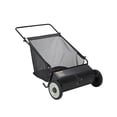 thumbnail image 1 of Ladcaser 26 in Push Lawn Sweeper, 7 Cu. Ft. Hopper Capacity Grass Sweeper, Manual Push Yard Sweeper with Height Adjustment & 4 Fast Spinning Brushes for Grass Clippings Leaves & Debris, Black, 1 of 9