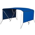 thumbnail image 1 of Ladcaser 3 Bow Bimini Tops with Mesh Sidewalls, Boat Canopy with Support Poles, Marine Grade PU Coating Canvas, 2 Straps, 2 Rear Support Poles, Zippered Storage Boot, 1 of 6