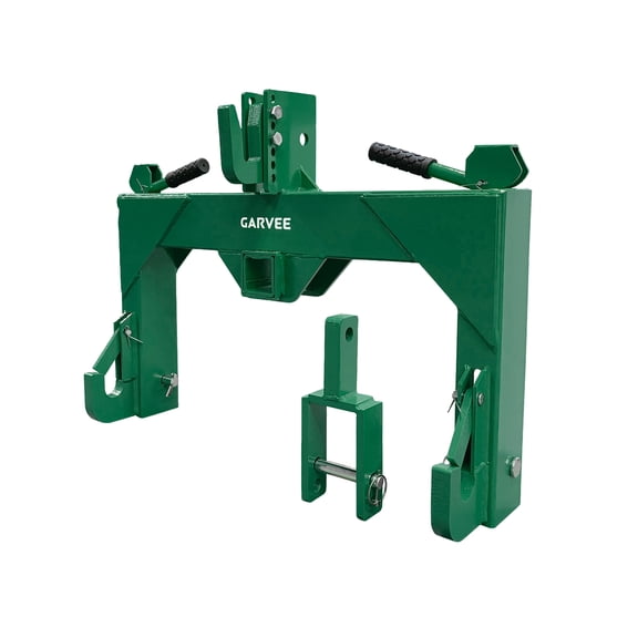 Ladcaser 3 Point Quick Hitch with Upgrade Versatile Adapter for Category 1 Tractors, 3000 Lbs Capacity, Green