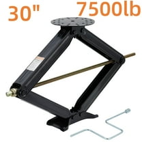 Ladcaser 30" 7500lbs Capacity Camper RV Trailer Stabilizer Leveling Scissor Jacks with Crank Handle, Black