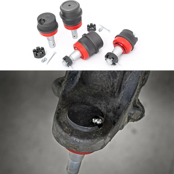Ladcaser 4 Pieces 10626 Ball Joints Replacement Compatible For JK Automobile Front Ball Joints (2 Upper And 2 Lower)