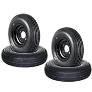 Ladcaser 4Pack 4.80-8 4.80x8 480-8 Trailer Tires w/ 8" Rims, 4 Lug on 4" Bolt, 4.80x8 6PR Trailer Tires Wheel Assembly for Utility Boat Camper