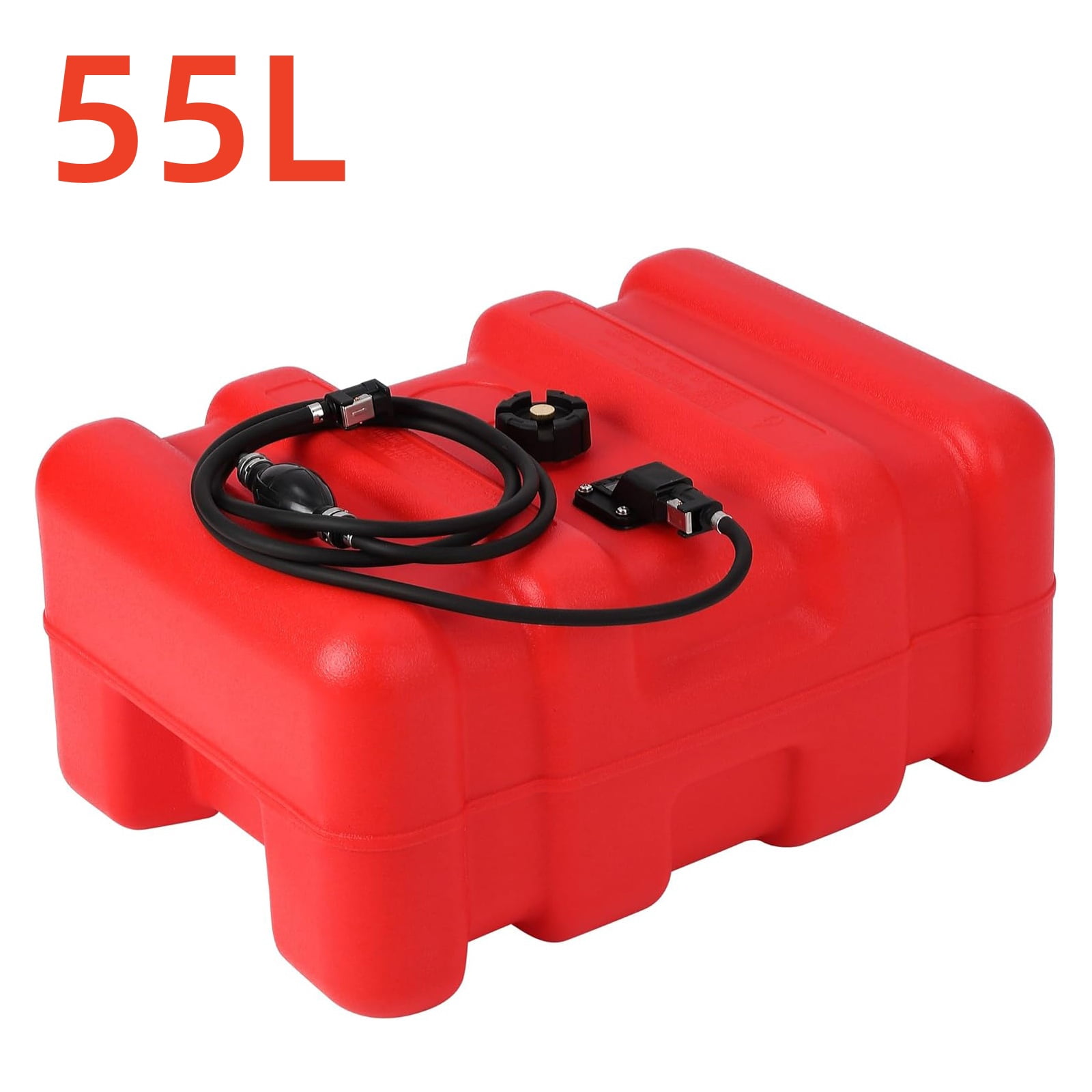 Ladcaser 55L Marine Fuel Tank 14 Gallon Marine Portable Tank Outboard Marine Boat Transfer Tank with Line, I-Shaped Handle, Easy to Carry