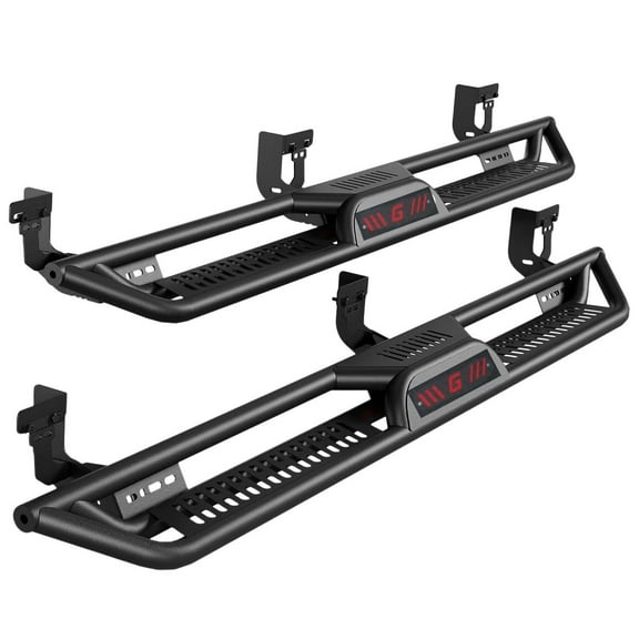 Ladcaser 6.5" Running Boards w/ Two Stairs Design Compatible for 2009-2018 Dodge Ram 1500, 2019-2023 Ram 1500 Classic, 2010-2022 Ram 2500 3500 Crew Cab(4 Full-Size Doors), Bolt-on Side Steps