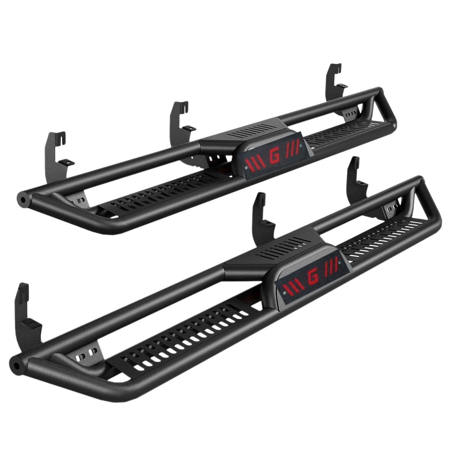 Running Boards For 2015-2022 Chevy Colorado & GMC Canyon Crew Cab - 6.5" Wide Nerf Bars With Drop Steps 2 thumbnail image
