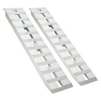 Ladcaser 84" L x 15" W Aluminum Ramps, 6000 lbs, Heavy-Duty Ramps with Hook End, Universal Loading Ramp for Motorcycle, Tractor, ATV/UTV, Trucks, Lawn Mower, Set of 2