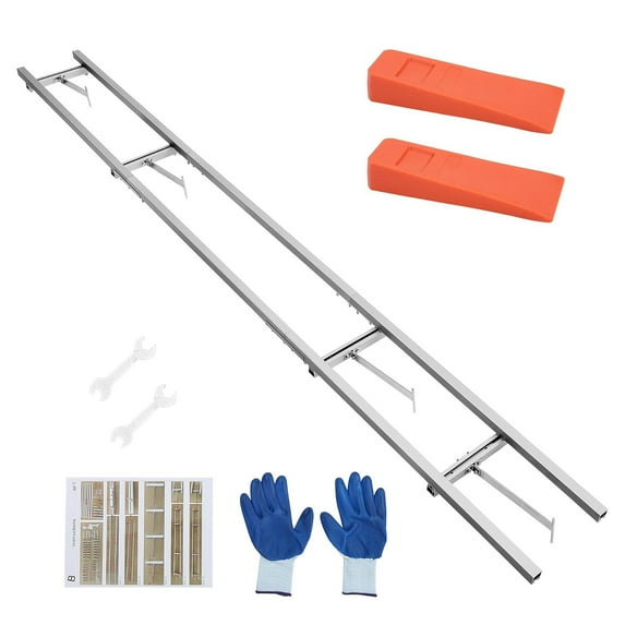 Ladcaser 9/12/15FT Rail Mill Guide System Kits Work with Chainsaw Mill, Aluminum Adjustable Saw Milling Rails System