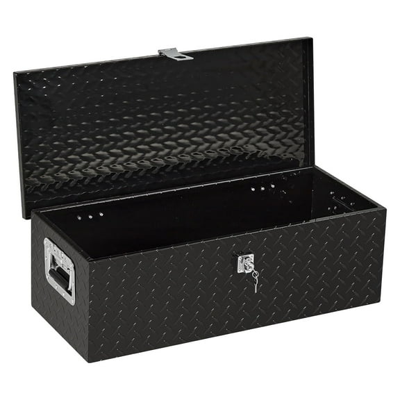 Ladcaser Aluminum Truck Tool Box 30"/39" Lockable Under Seat Storage Organizer with Side Handle, Heavy-Duty Waterproof Car Toolbox for Pickup Truck SUV Trailer