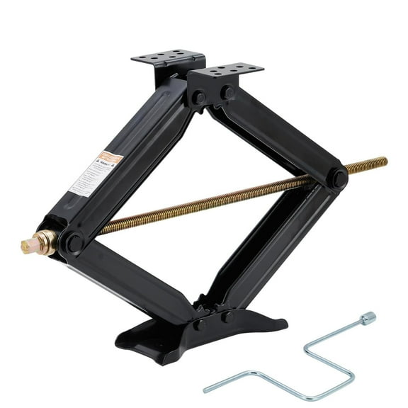 Ladcaser Camper Trailer Stabilizer Leveling Scissor Jacks, 4"-24" Height Adjustable, 7500 Lbs Heavy Duty RV Scissor Jack with Crank Handle for Travel Trailer Camper