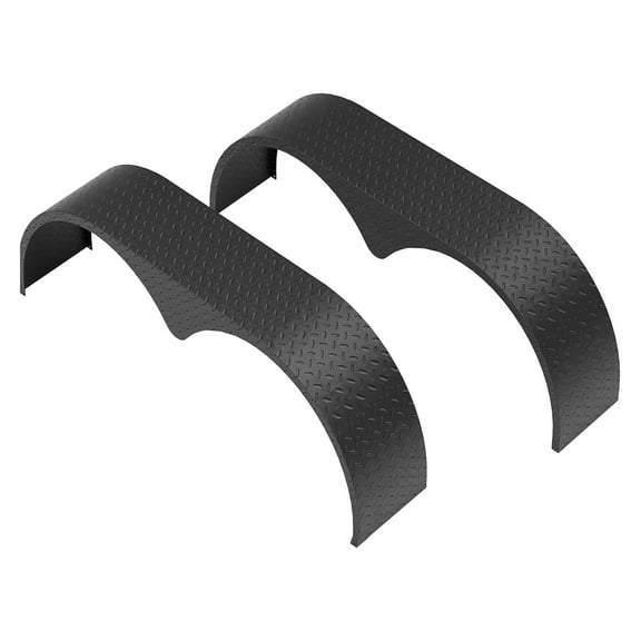 Ladcaser Double Axle Trailer Fenders Set of 2 Tandem Trailer Fender, Teardrop Enclosed Trailer Fender Replacement, Steel Plate Tandem Axle Trailer Fenders Fit for 13"-15" Wheels