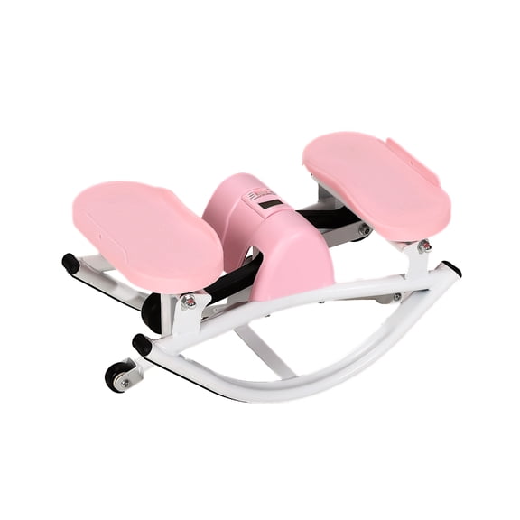 Ladcaser Dual-Motion Rock Stepper Side to Side, 350LBS Capacity Lateral Rocking Fitness Stepper for Exercise at Home, 3D Low Impact Workout Stepper with Digital Display & Mat