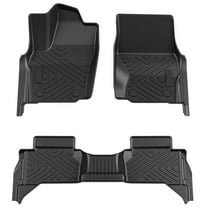 Ladcaser Floor Mats Compatible for Toyota Tacoma 2024 2025 Double Cab (Not for Hybrid), TPE All Weather Vehicle Specific Fit Front 1st & 2nd Row Car Floor Liner Accessories Black