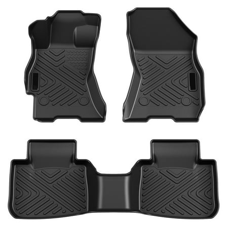 Ladcaser Floor Mats Compatible for Subaru Outback Legacy 2015-2019 All Weather TPE Floor Liners Black