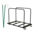 thumbnail image 1 of Ladcaser Folding Table Cart, 1500 Lbs Heavy Duty Table Trolley with Swivel Wheels, Desk Trolley for Garage Home Warehouse Party Event, Black, 1 of 9