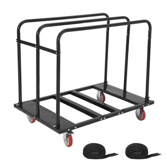 Ladcaser Folding Table Cart 1800 LBS Capacity Heavy Duty Table Trolley with 5" Swivel Wheels, Drywall Dolly Cart for Garage, Home, Warehouse, Party Event Hotel Furniture