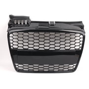 Ladcaser Front Upper Grille Honeycomb Grill Compatible for Audi A4/B7 2005 2006 2007, Black