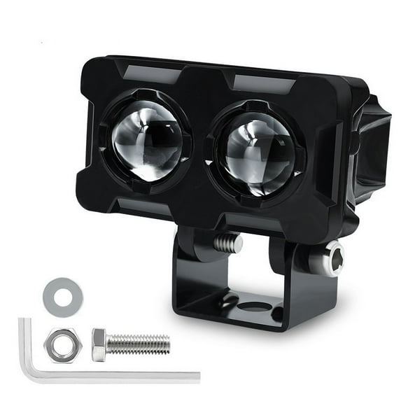 Ladcaser Motorcycle Led Work Driving Lights 5000-6500k Two-color External Headlights Driving Spotlight For E-bike