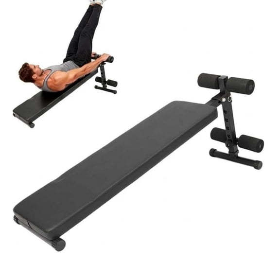 Ladcaser Sit-Up Bench 220 LBS Weight Capacity Folding Adjustable Home Gym Workout Bench for Ab Exercise, Easy Assembled, Black