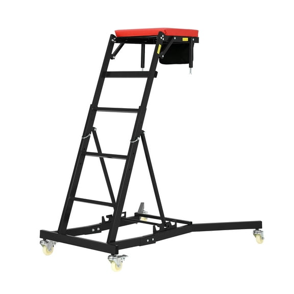 Ladcaser Topside Automotive Creeper 400 LBS Capacity Adjustable Car Creeper (49.2 in-68.9 in) with Locking Wheels & Tool Pouch, High Top Mechanic Creeper for Trucks, Garage Repair