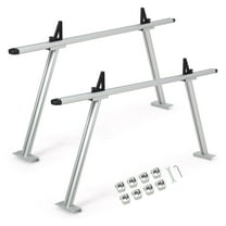 Ladcaser Truck Ladder Rack Universal Extendable Pick-Up Bed Cargo Rack 800 lbs Capacity, Silver
