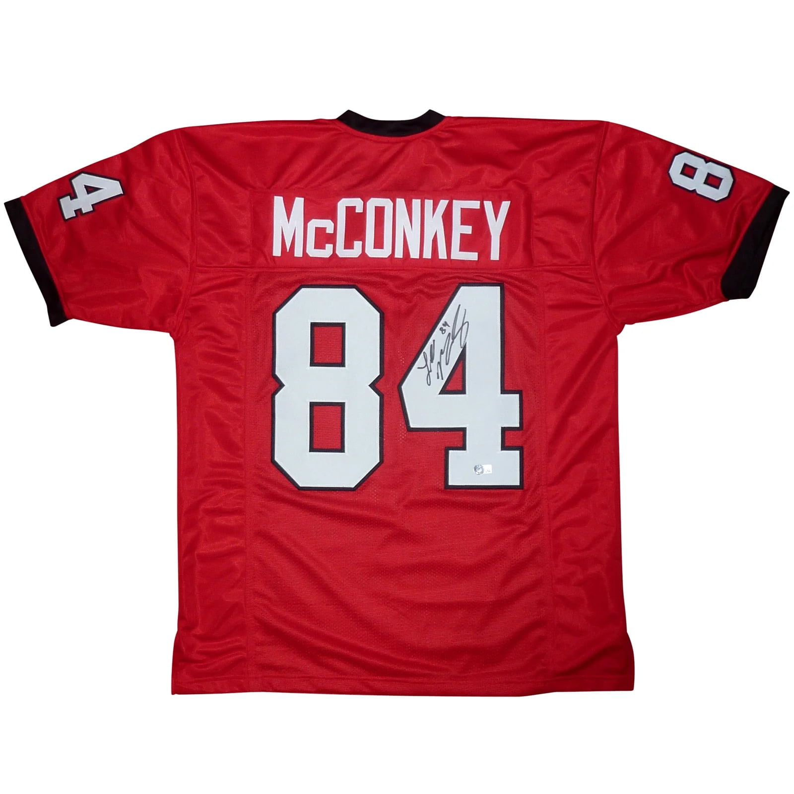 Ladd McConkey Autographed Bulldogs (Red 84) Custom Jersey