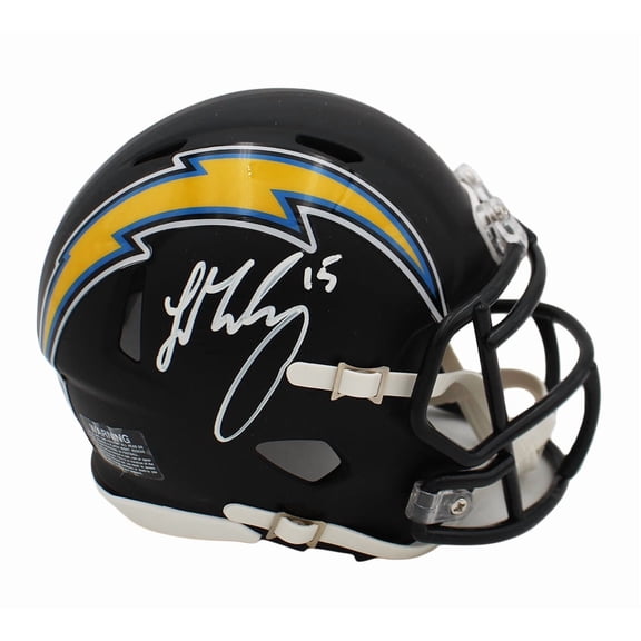 Ladd McConkey Autographed/Signed Los Angeles Speed Black Matte Football Mini Helmet