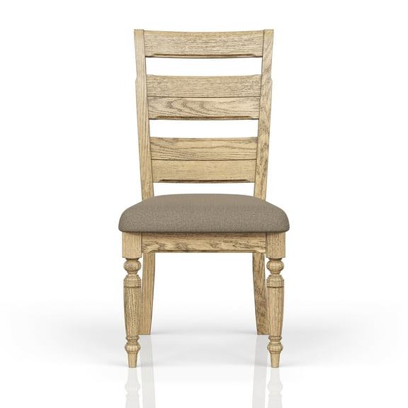 Ladder Back Side Chair - Caramel Finish (Set of 2)