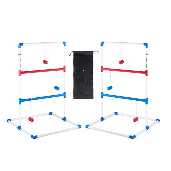 Ladder Ball Set for Lawn and Backyard, Outdoor Toss Game with 6 Bolas and Carry Bag