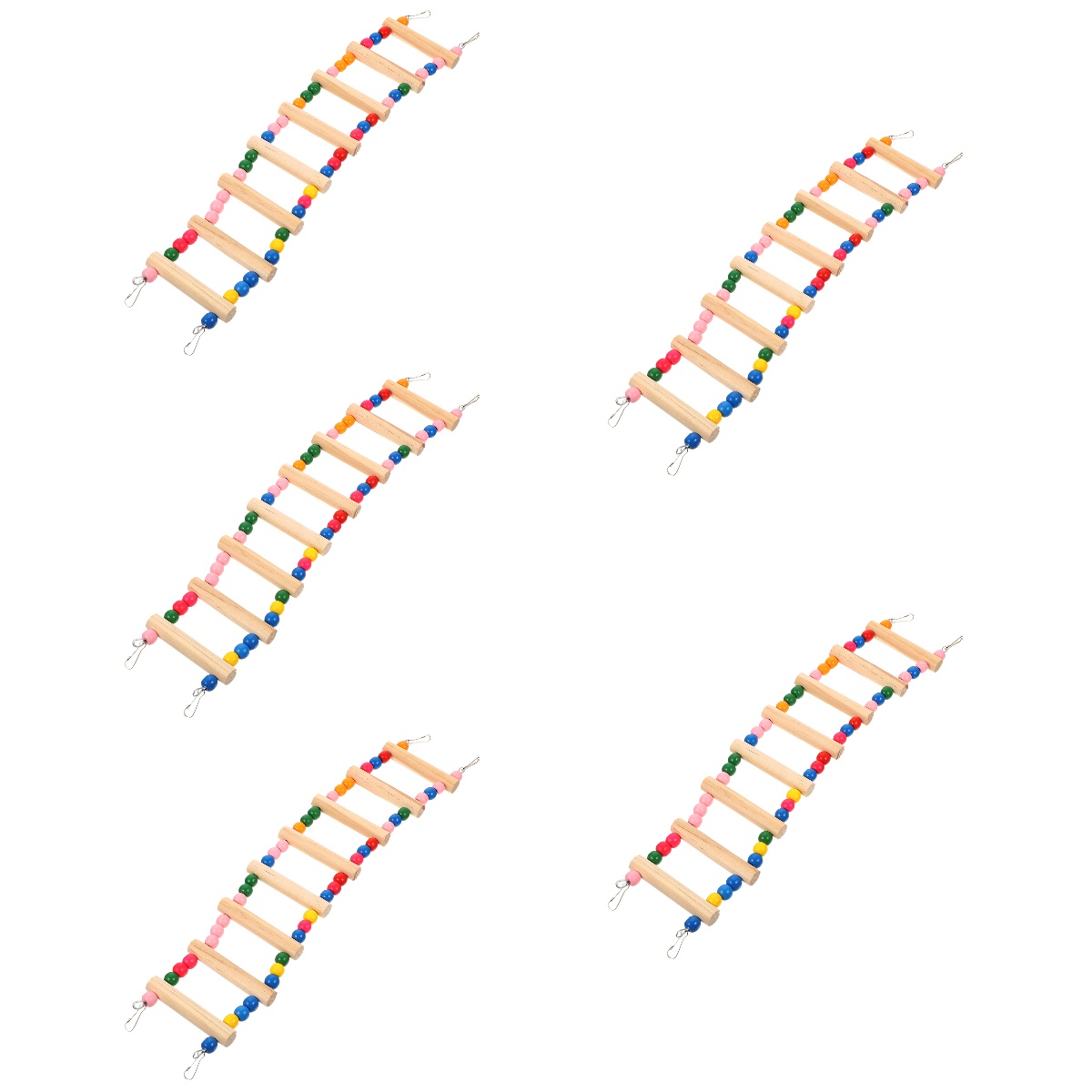 Ladder Bird Ladders Wooden Swing Toys Parakeet Training Climbing Step