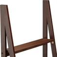 thumbnail image 1 of Ladder Bookshelf Organizer, Solid Rubberwood Frame, 5 Shelves, 14" D x 24.8" W x 70.1" H, 1 of 5