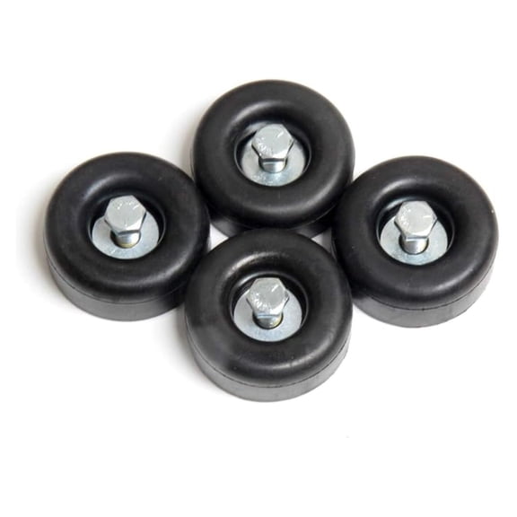 Ladder Feet Rubber Pads 2 1/2 Inch - Replacement Ladder Feet with Bolts & Washers - Fits TiltNRoll, Work Platforms, Metal Ladders - Non-Slip Ladder Stabilizers