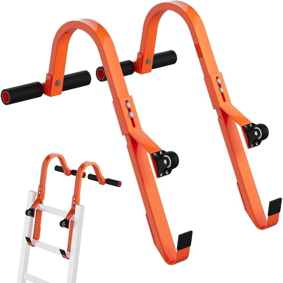 Ladder Hooks for Roof Non-Slip Ladder Roof Stabilizer, Heavy Duty Steel Build with Rubber Ends, Fits Most Ladders, Ideal for Roofing, Home Projects, Contractors