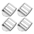 thumbnail image 1 of Uxcell Ladder Lock Buckle Slide Zinc Alloy Adjustable Webbing Strap Release Buckles 1", Silver, 4 Pack, 1 of 6