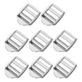 thumbnail image 1 of Uxcell Ladder Lock Buckle Slide Zinc Alloy Adjustable Webbing Strap Release Buckles 1", Silver, 8 Pack, 1 of 6