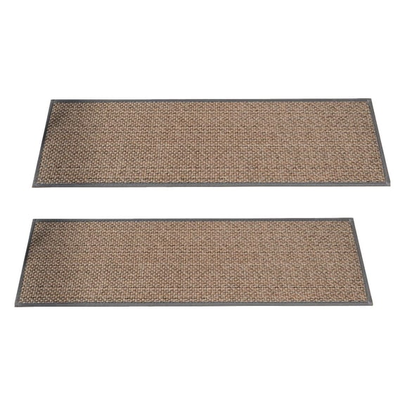 Ladder Mat Linen Silent Floor Mat Household Step Mat Anti-Slip Rubber Mat Dark Gray