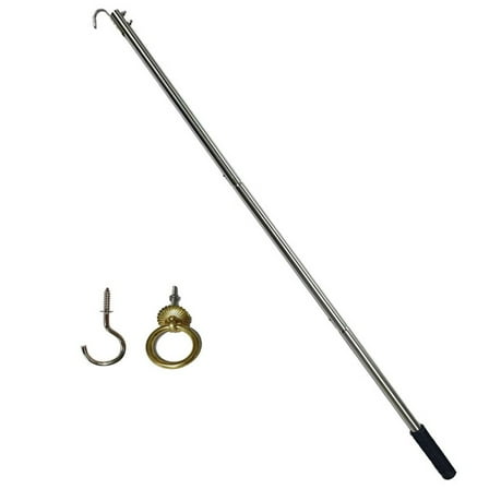 Ladder Pull System Kit Include Up To 40In Attic Extension Pole Storage Hook