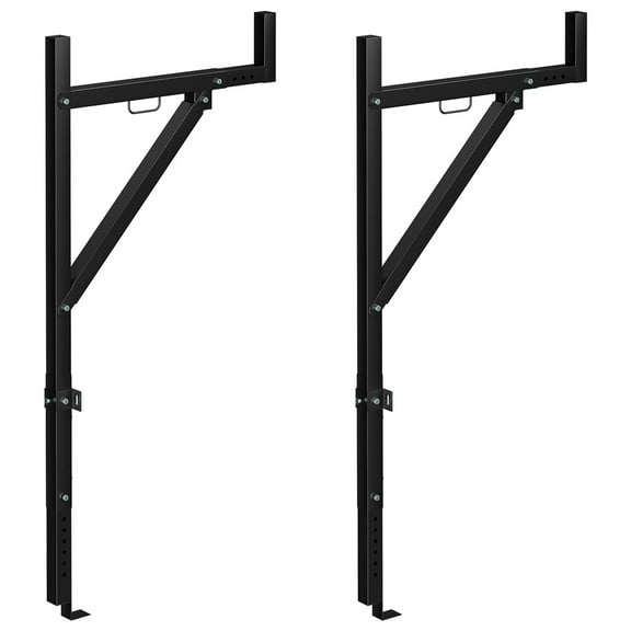 Ladder Rack for Pickup Load 250 Lbs,44.5"-49.5" Adjustable Height, 19"-34 "Retractable Width Steel Ladder Rack for Truck,Ladder Stand,for Kayak, Surfboard, Construction Wood, Ladder