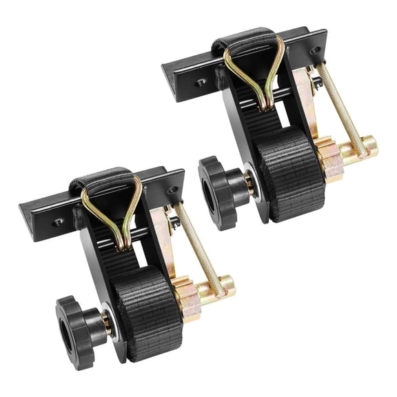 Ladder Rack Ratchet Straps 2 Pack, 7.4ft x 1.5in Black Heavy Duty Tie Down Straps with J-Hooks, 500lbs Working Load for Roof Rack, Cargo, Kayaks