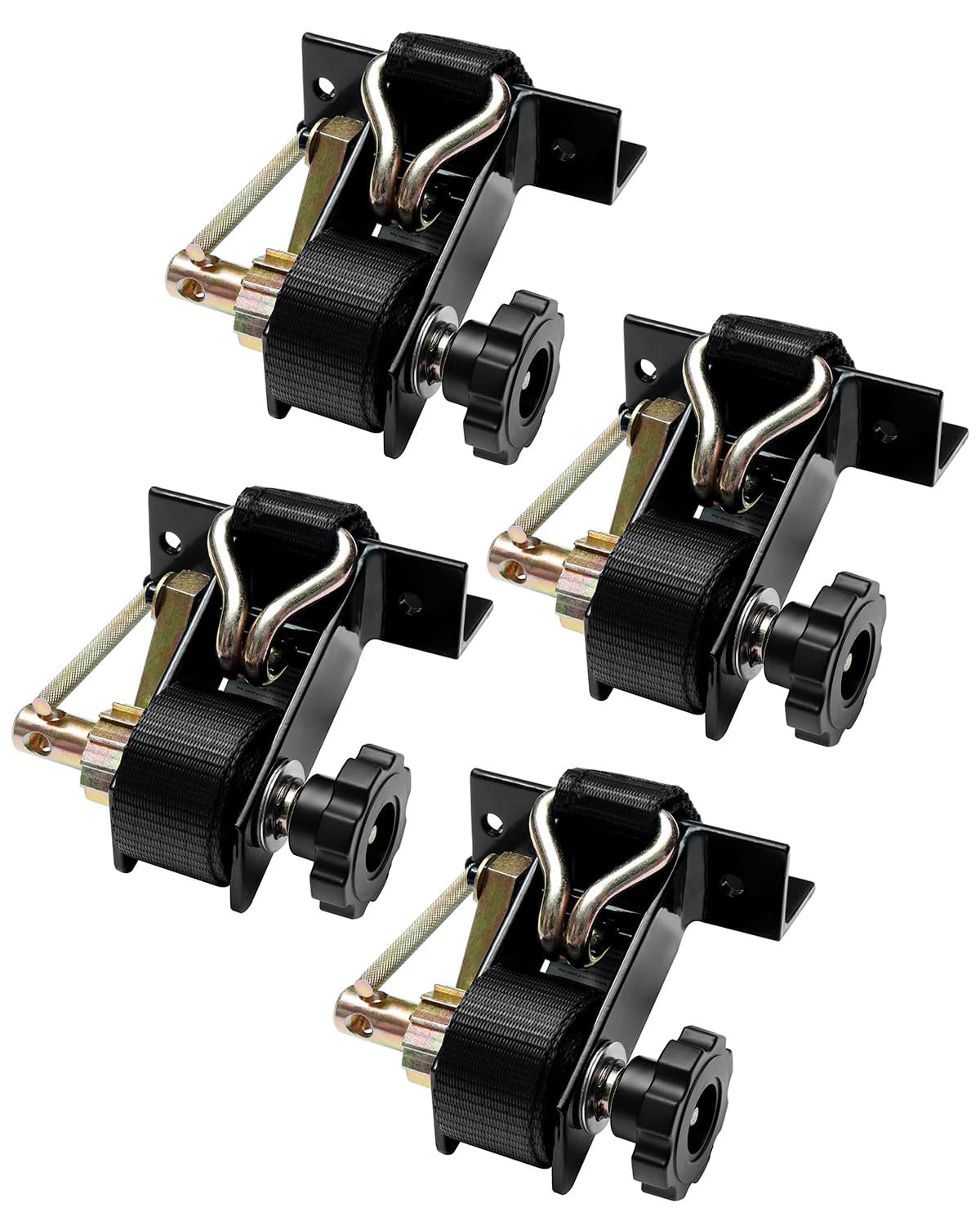 Ladder Rack Ratchet Straps with J-Hook (4 PCS), 1.4
