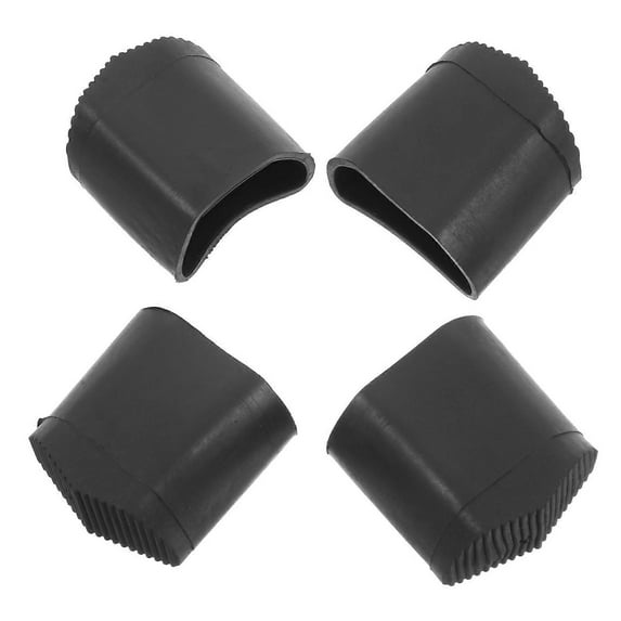 Ladder Rubber End Caps 4Pcs Designed For Indoor Use Black Rubber Material Enhancing Safety Assurance And Preventing Floor Scratches