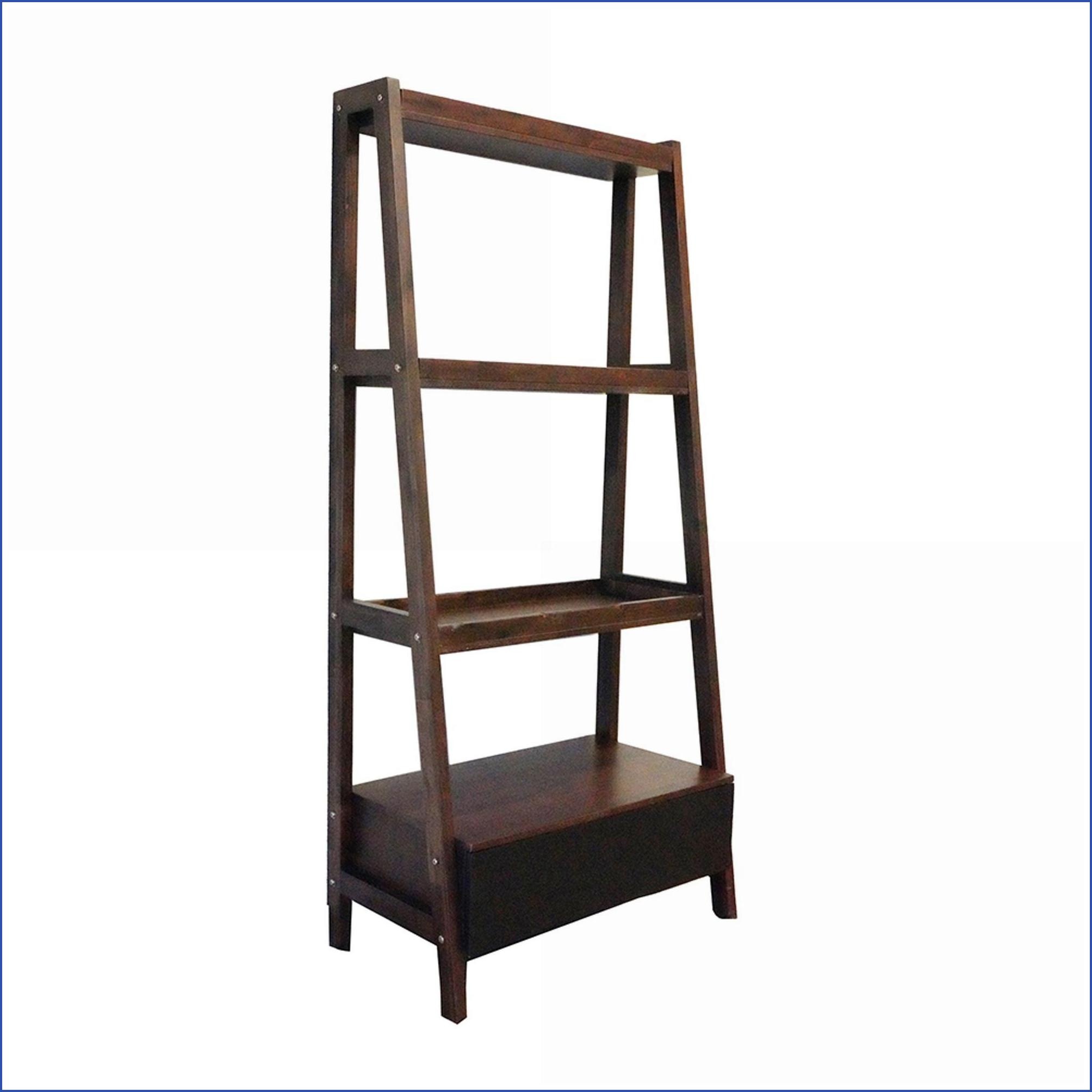 Mdf Ladder Rack Ladder Shelf, 32x17x68 Inch Space-Saving Display Unit | Solid Wood+MDF ...