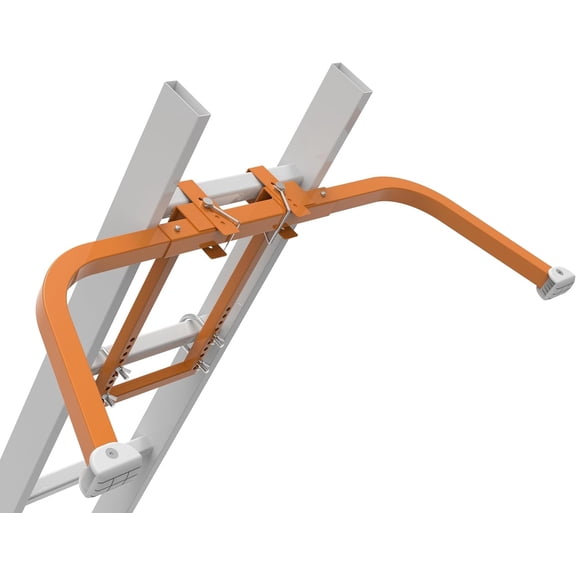 Ladder Stabilizer, Extended Ladder Stabilizer Accessory for Roof Gutter with Non-Slip Rubber Feet, Heavy Duty Steel Ladder Roof Hook with Wing Span/Wall Ladder Standoff