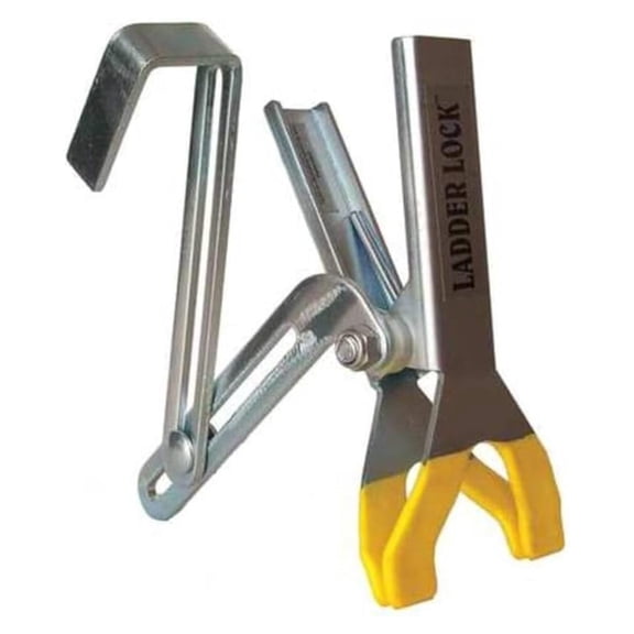 Ladder Stabilizer - Extension Ladder Stand Offs - Steel Ladder Safety Stand - OSHA Compliant - Trivalent Coated - Heavy Duty - Yellow Grip - Prevents Damage