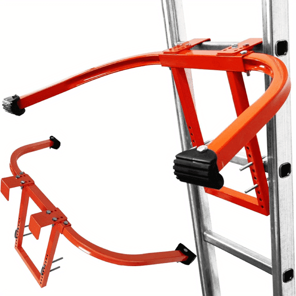 Ladder Stabilizer, Heavy Duty Steel Ladder Roof Hook Ladder Stabilizer with Wing Span, for Building Painting, Gutter Cleaning, Roof Climbing, Adjustable Design