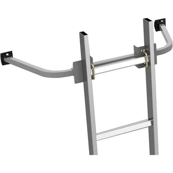 Ladder Stabilizer, Roof Ladder Standoff, Heavy Duty Ladder Stabilizer Accessory with Non-marring Rubber End Caps (Silver)