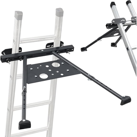 Ladder Stabilizer, Safe and Reliable Ladder Standoff for Roof & Gutters, Non-Slip Rubber Base Pad, Adjustable Length 22-29.5 Inch Ladder Stabilizer, Aviation-Grade Material, 300 lbs Weight Capacity